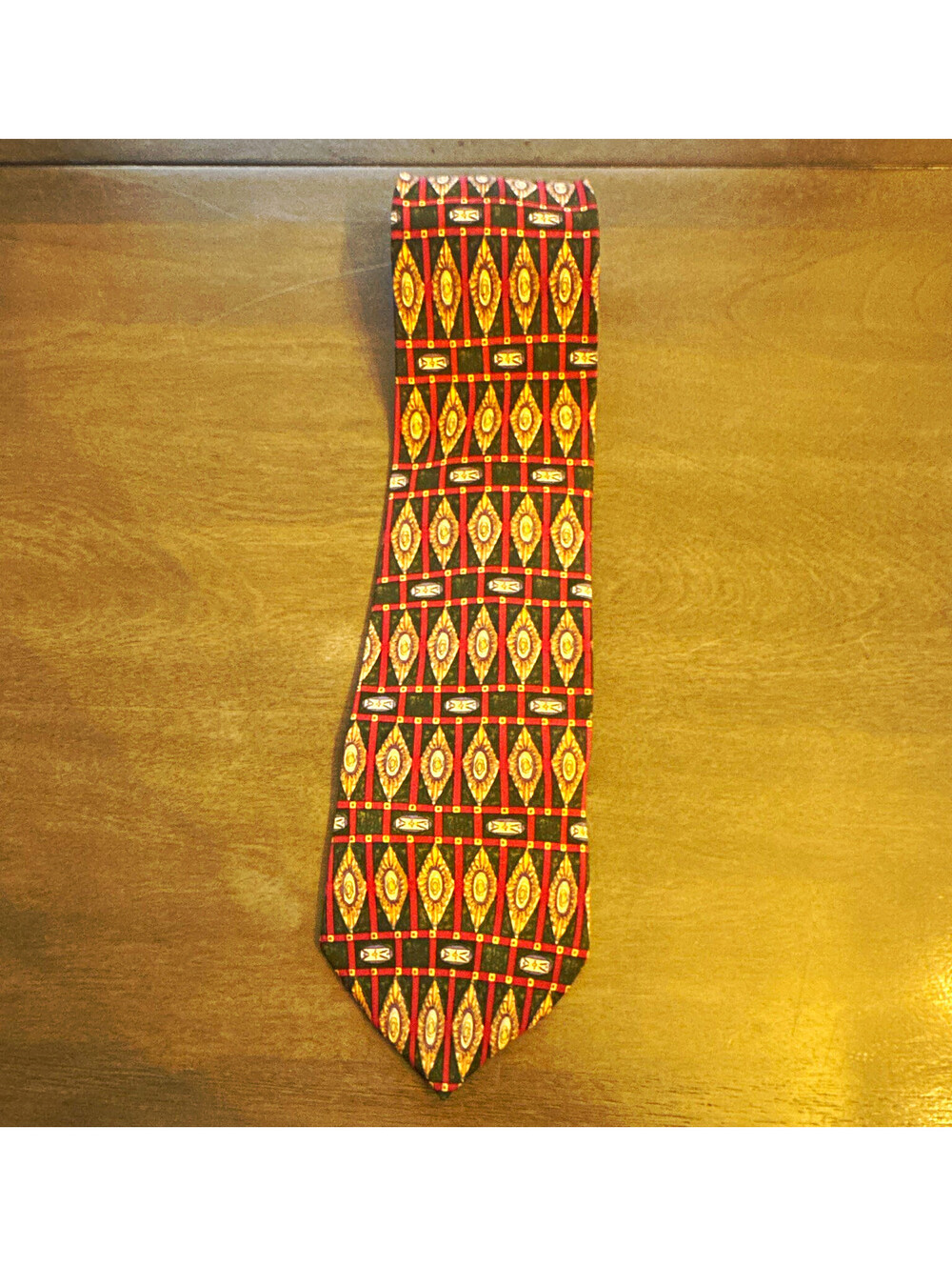 Colours Alexander Julian Men Multicolor Silk Geometric Necktie, One Size [COPY]